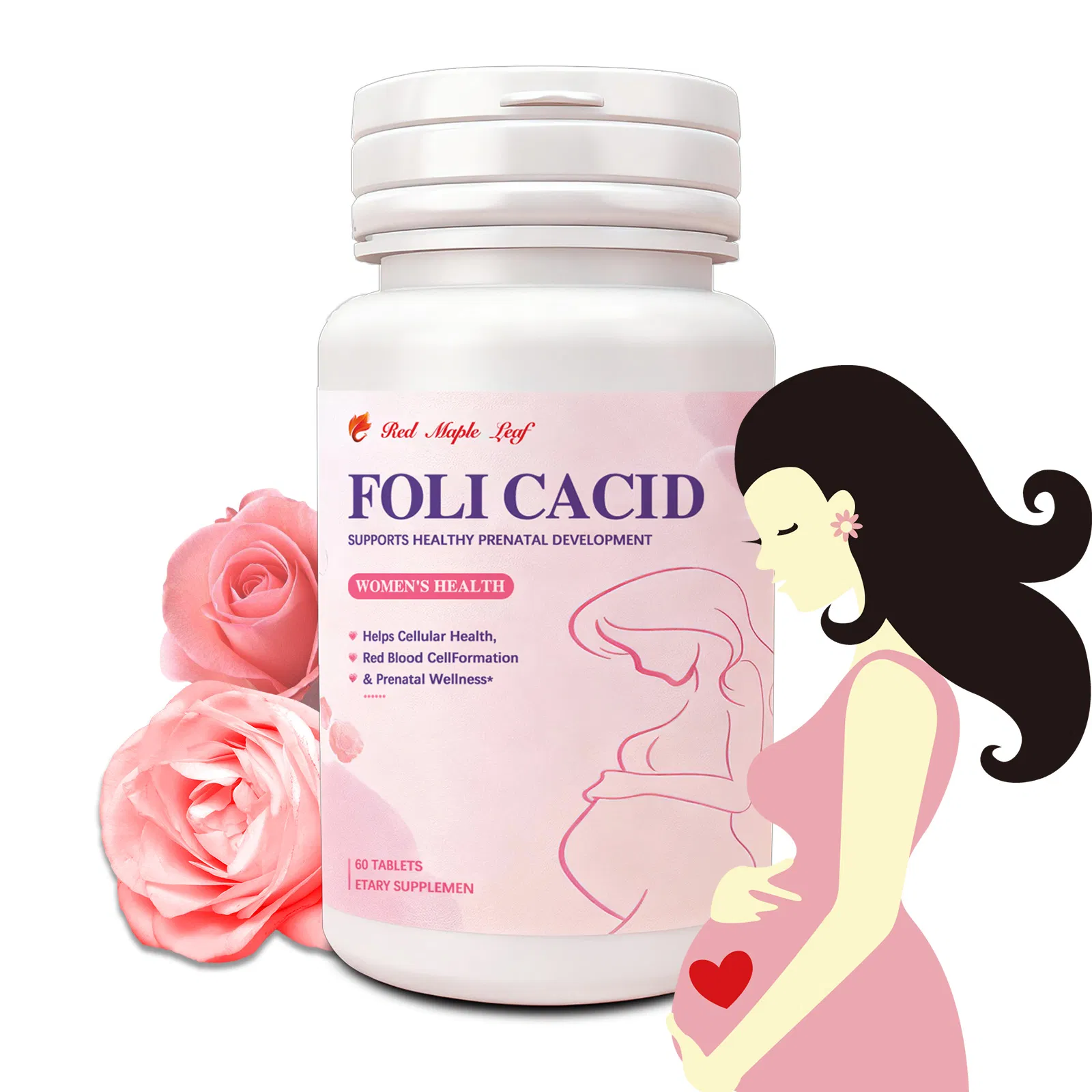 Premium Iron &amp; Folic Acid Tablets for Pregnancy - Morning Sickness Friendly