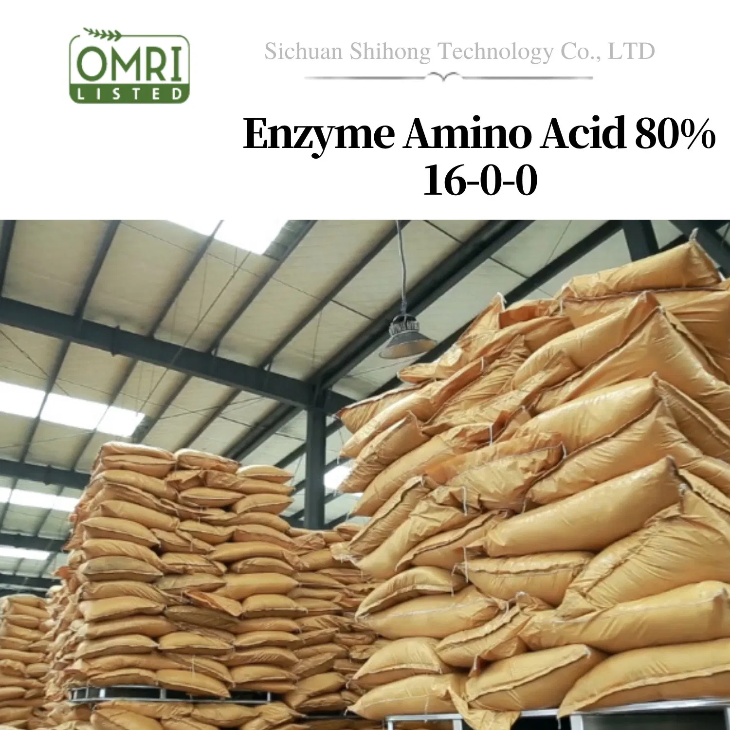 80% Plant Based Compound Amino Acids Agricuiture Fertilizer with 14% Nitrogen Omrl 16-0-0