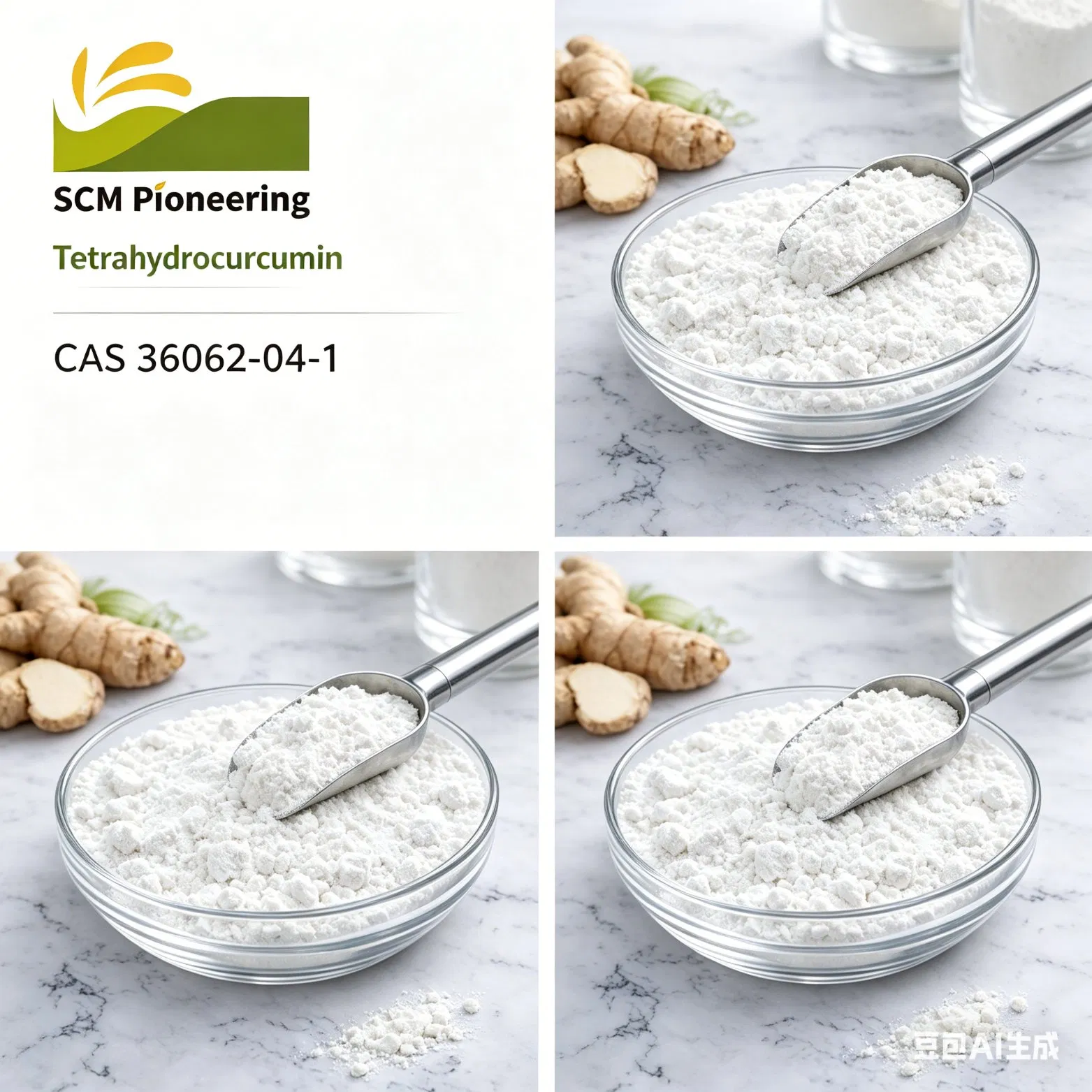 Tetrahydrocurcumin (4-HC) Cosmetic Grade Powder for Skin Whitening