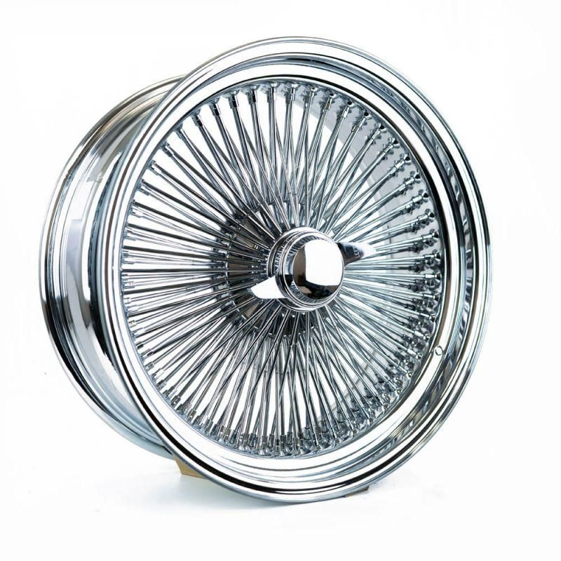 20 22 Inch Car Wire Rims Wheels Standard Reverse Chrome Gold 100 Spoke