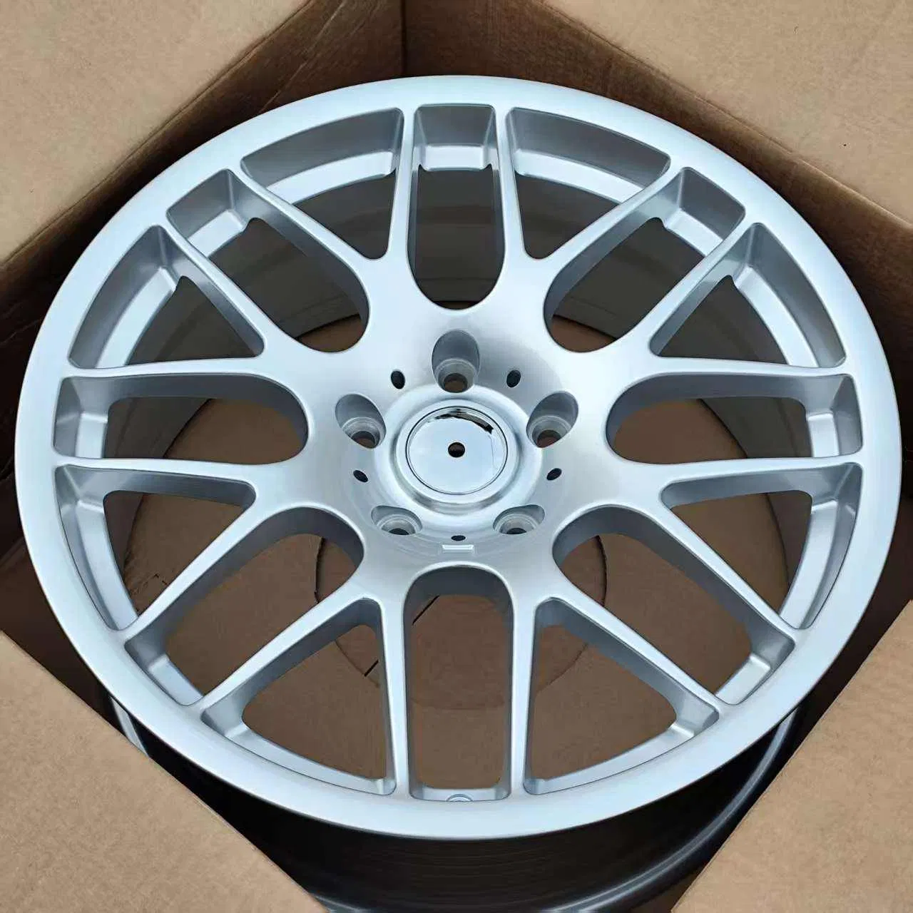 New E46 M3 CSL E36 E38 E39 F10 F30 5X120 18-Inch Aluminum Alloy Casting Silver Multi-Spoke Wheels for BMW