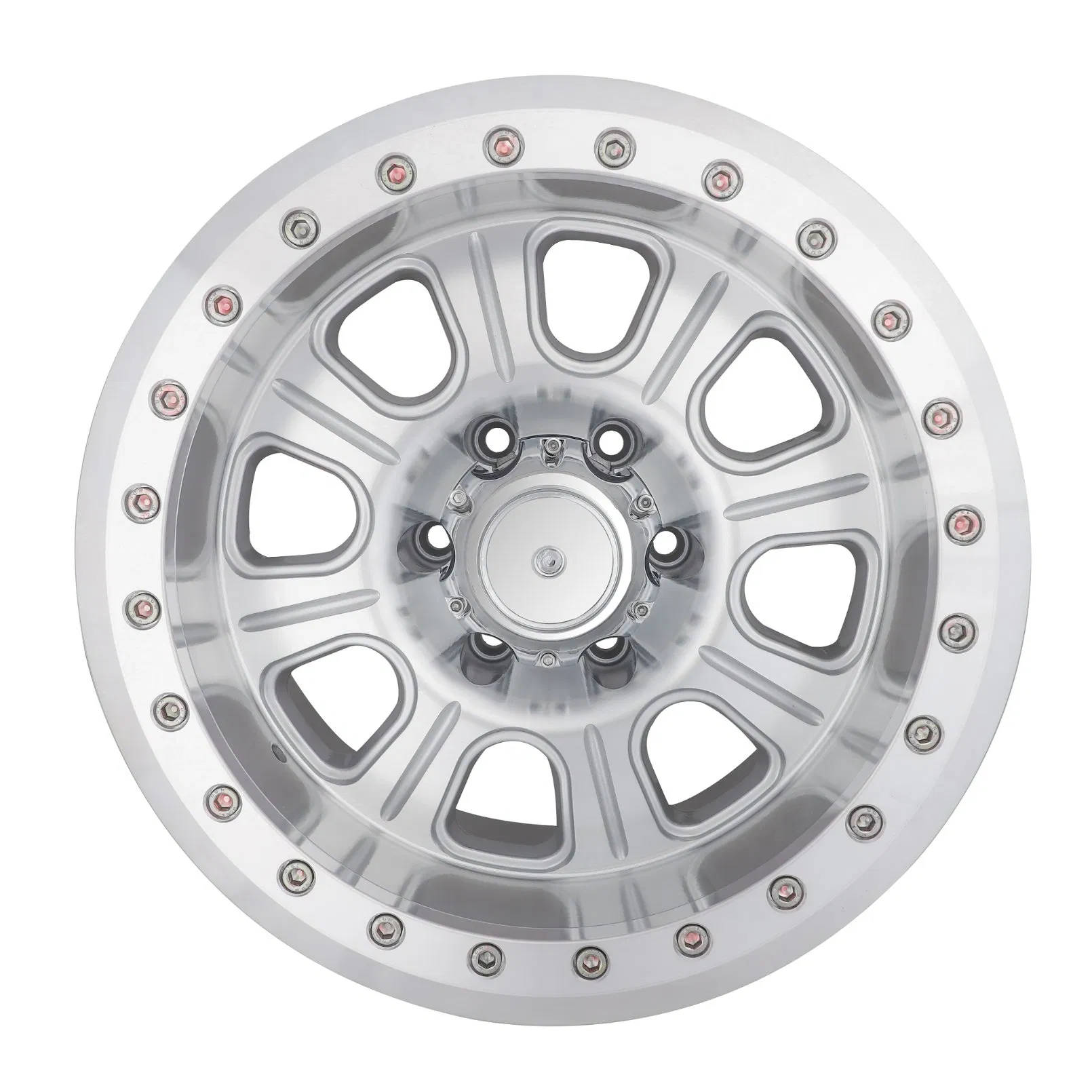 High Performance Durable True Beadlock Silver Alloy Wheel for Cars
