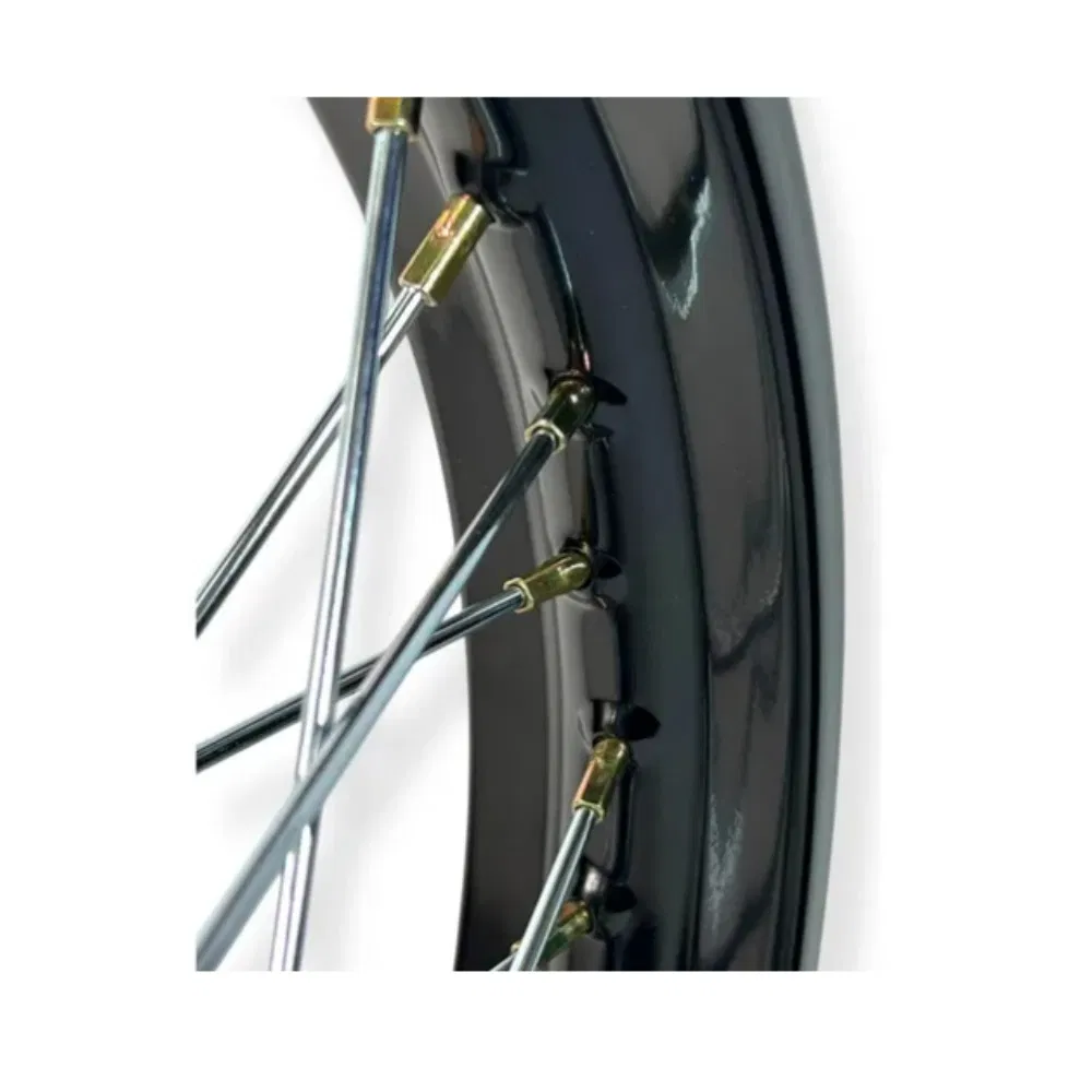 China Wholesale Weather-Resistant Corrosion Dm250 Rear Black Motorcycle Spoke Wheel