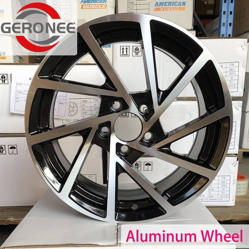 New Design Flow Formed Forming Alloy Wheels Aluminium Magnesium Rim Black Color 15*6.5 15X6.5 Et35 PCD 5X114.3mm 4X100mm 5X100mm
