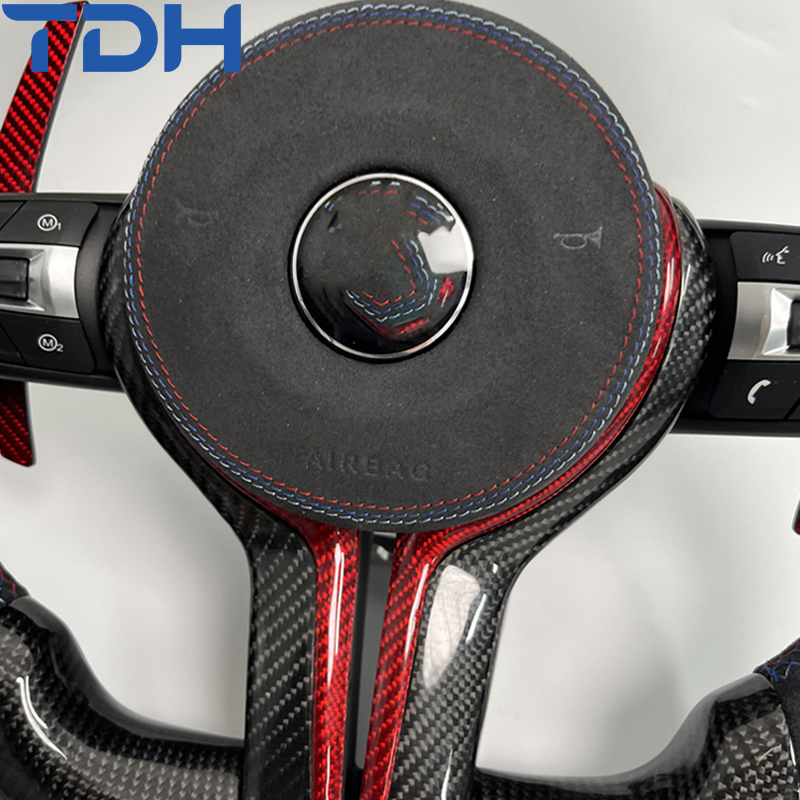 Customizable Carbon Fiber Steering Wheel Upgrade for BMW F30 with LED Screen Airbag