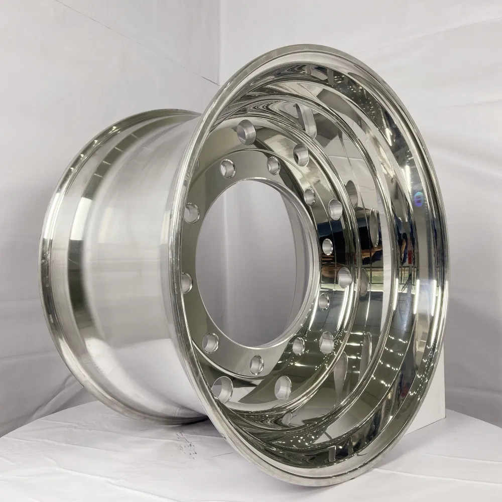 Manufacturer High-Quality Forged Aluminum Alloy Truck Wheel Hub and Rim Lightweight Forged Aluminum Alloy Truck Wheel Rim for Heavy Loads 22.5*13.00