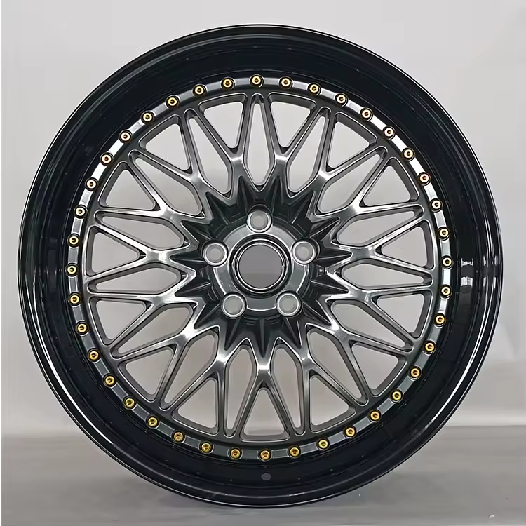 16/17/18/19inch Staggered Passenger Rims Silver Lip 16X7 17X7.5 18X8.5 19X8.5 19X9.5 4X100 4X108 4X114.3 5X100 5X114.3 Wire Spokes Car Alloy Wheels