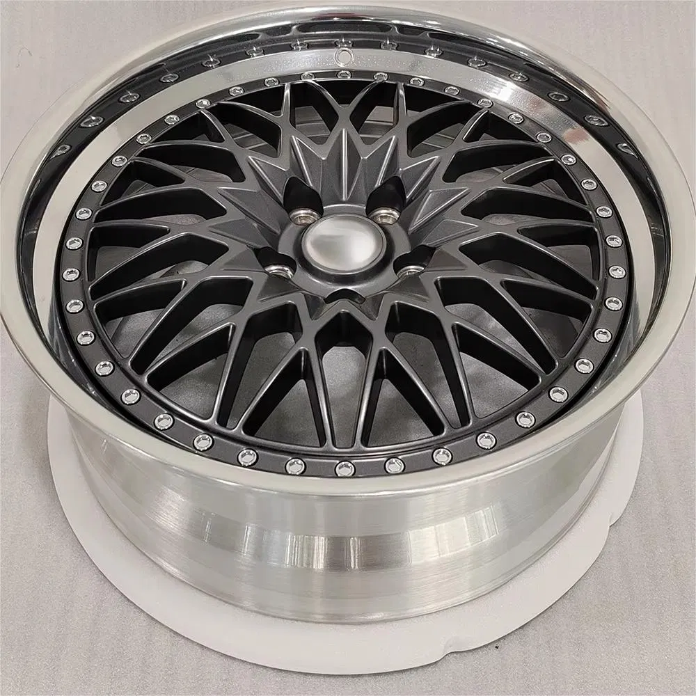 16/17/18/19inch Staggered Passenger Rims Silver Lip 16X7 17X7.5 18X8.5 19X8.5 19X9.5 4X100 4X108 4X114.3 5X100 5X114.3 Wire Spokes Car Alloy Wheels