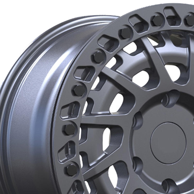 Beadlock 4X4 18-26 Gray Negative Offset Aluminum Alloy Rims Forged Wheels