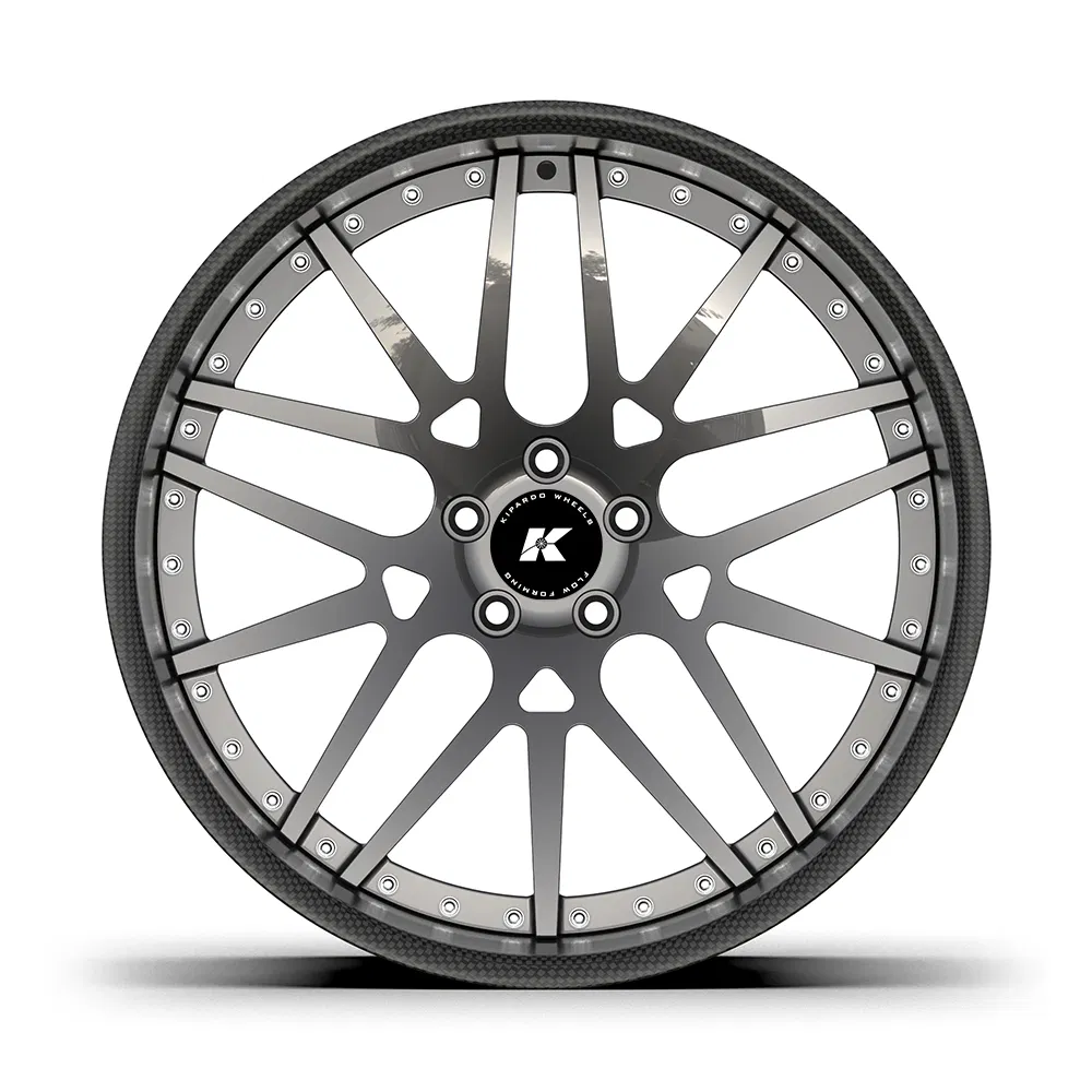 Kipardo Carbon Fiber Wheel 5X112 Chrome Sport Deep Dish Car Wheels