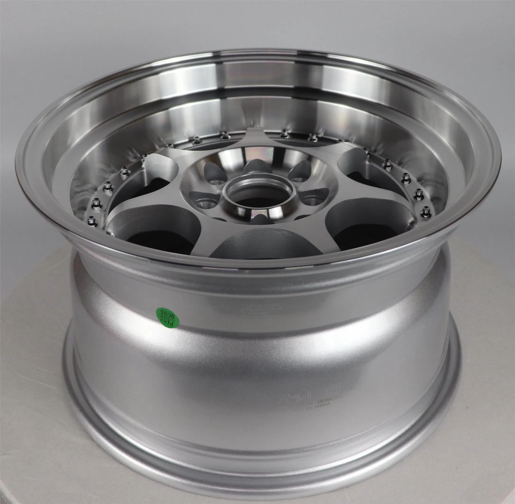 New Design 15 Inch Silver Spare Part Auto Accessories Deep Dish Racing Forged Rims for Luxury Cars PCD 4/5/8/10X100-114.3