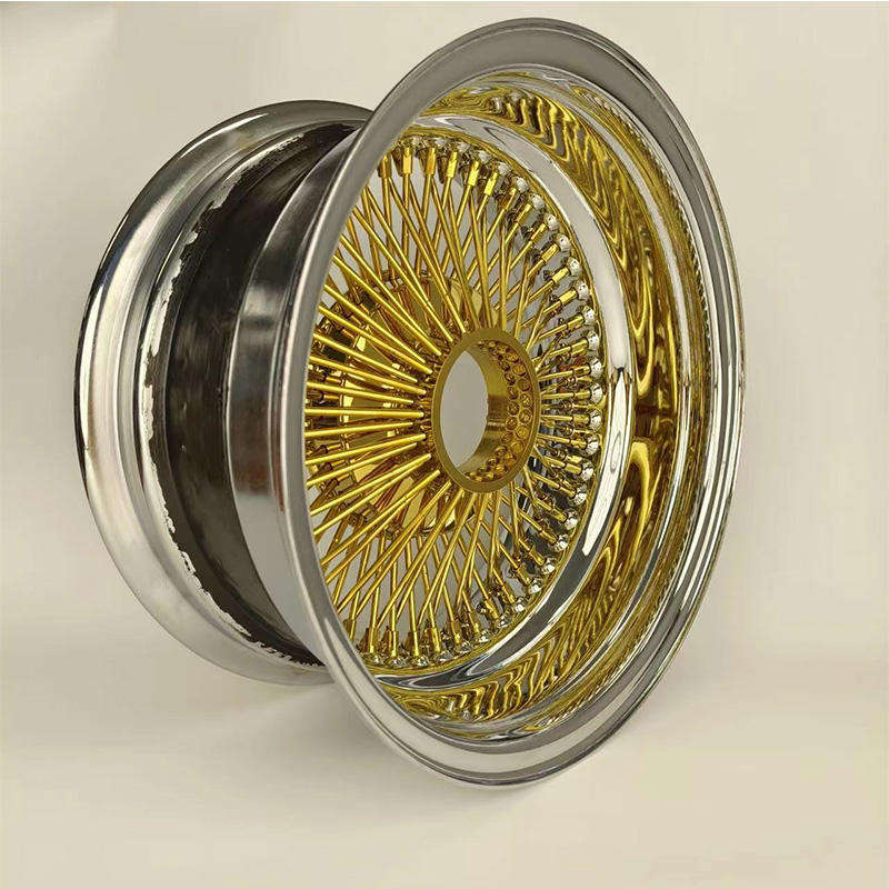 Chrome Gold Wire Spoke Car Wheels 14-22 for Wire Wheel Rims
