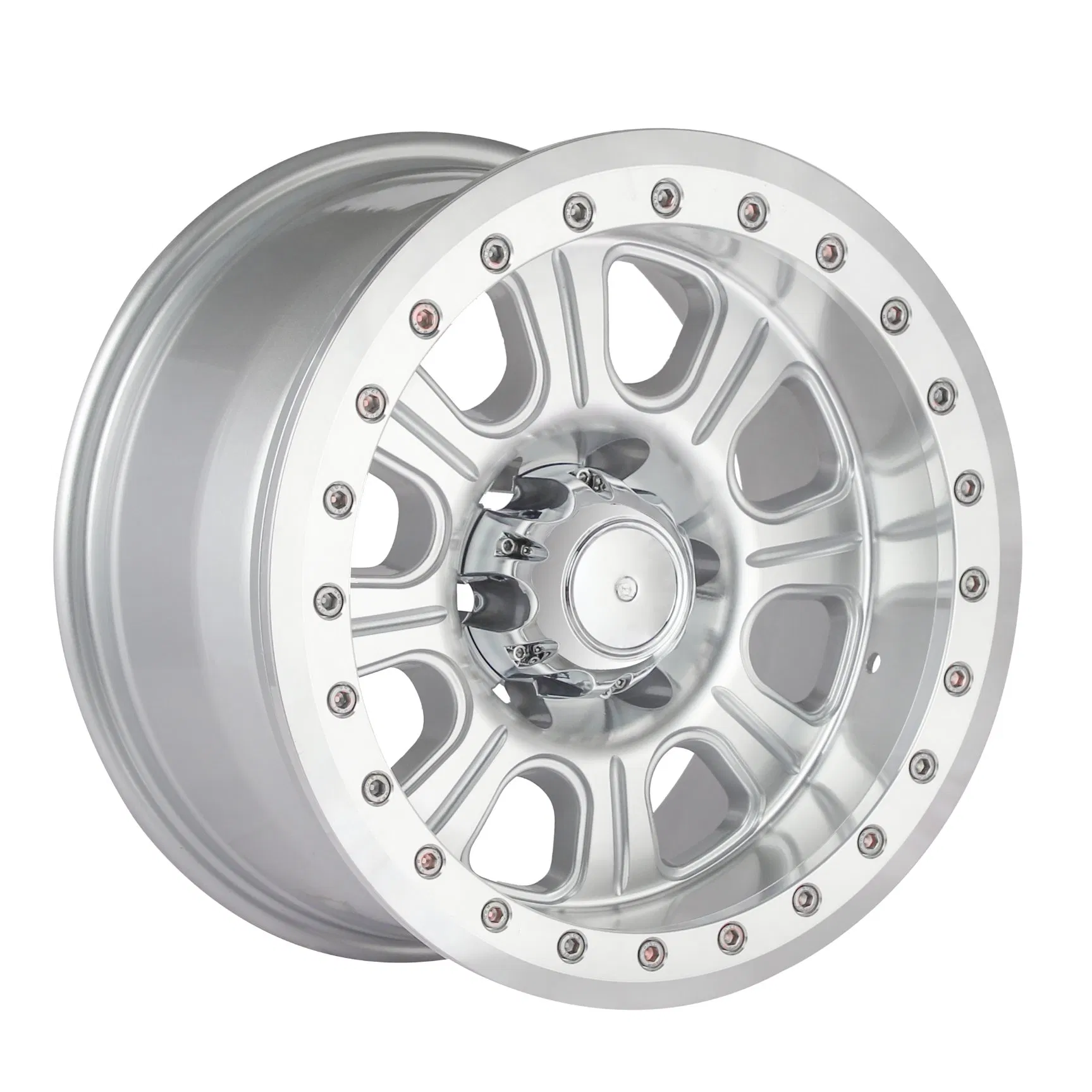 High Performance Durable True Beadlock Silver Alloy Wheel for Cars