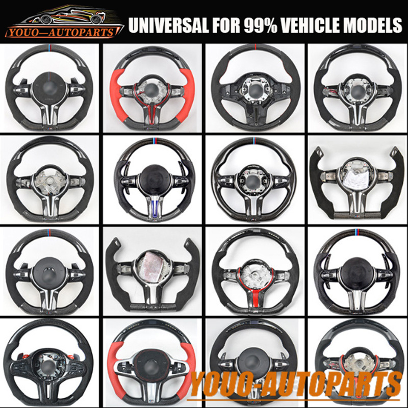 Custom Steering Wheel Carbon Fiber Nappa Leather for BMW M Power Electric Sport Car Interior Steering Wheel Cover Modification Auto Car Racing OEM/ODM