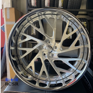 Rcsr 2 Piece 22 24 26 28 30inch 5X114.3 5X120 5X112 Chrome Deep Dish Aluminum Rims Forged Alloy for Chevrolet Camaro Silverado Tahoe