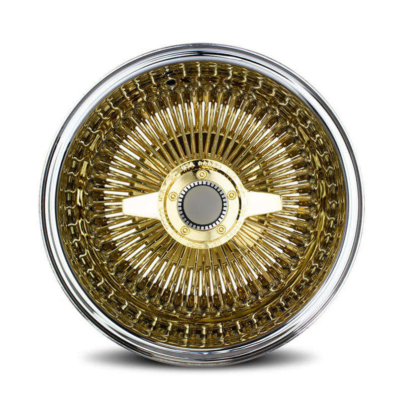 Chrome Gold Wire Spoke Car Wheels 14-22 for Wire Wheel Rims