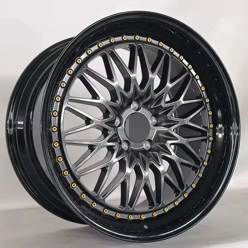16/17/18/19inch Staggered Passenger Rims Silver Lip 16X7 17X7.5 18X8.5 19X8.5 19X9.5 4X100 4X108 4X114.3 5X100 5X114.3 Wire Spokes Car Alloy Wheels