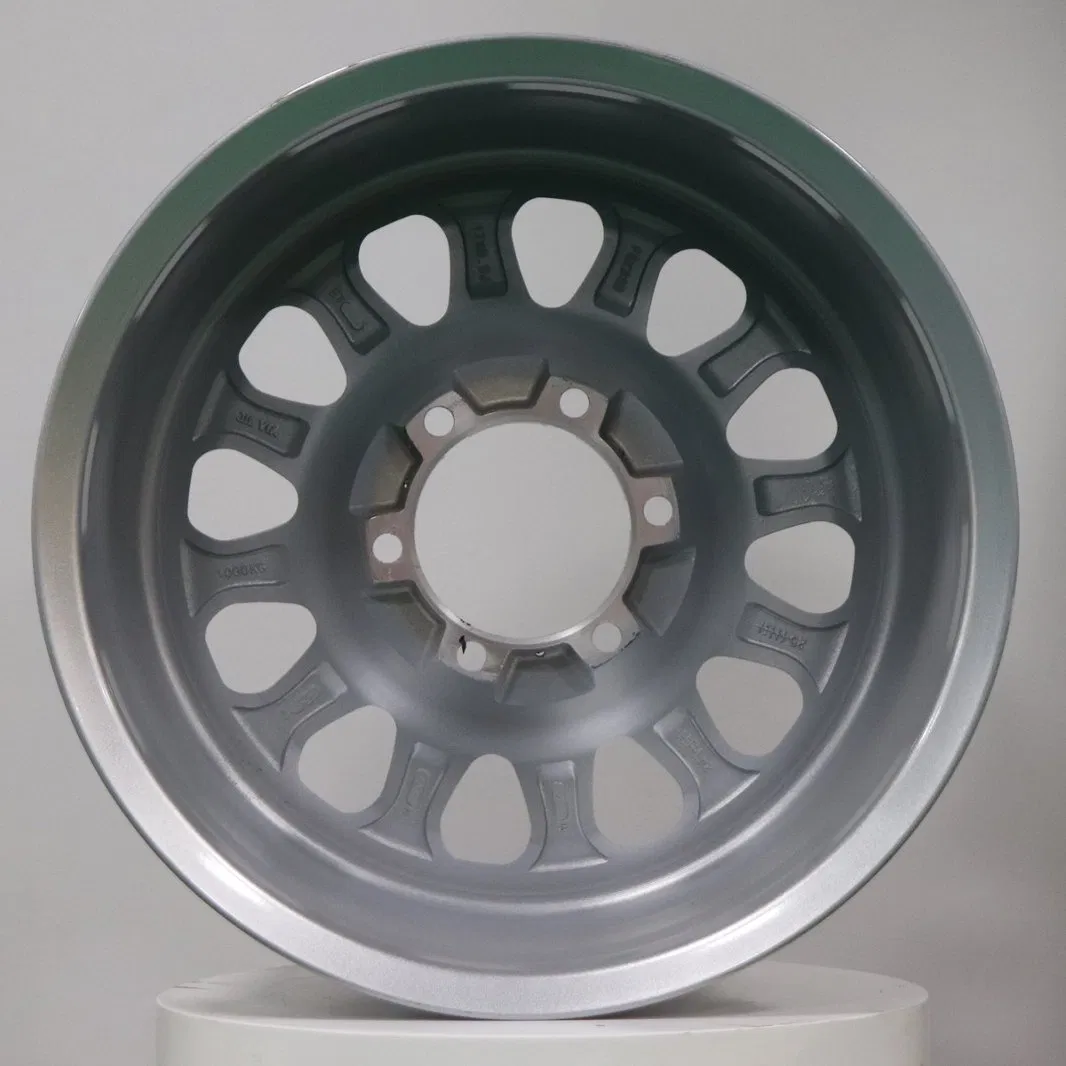 Polished Silver Beadlock Style Alloy Wheels, 17-20 Inch off-Road Rims, Heavy Duty Aftermarket Wheels