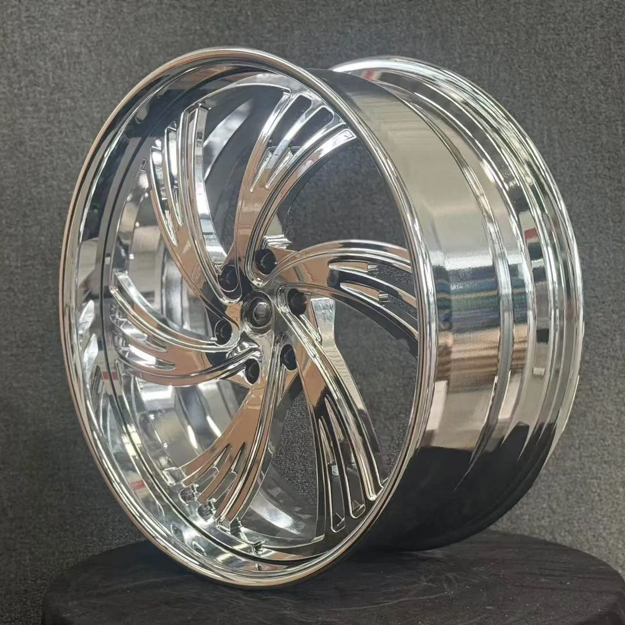 2-Piece Deep Dish Deep Lip Custom Forged Chrome Wheel 5X114.3 5X120 5X112 6X135 6X139.7 17 18 19 20 21 22 Inch Car Alloy Rim