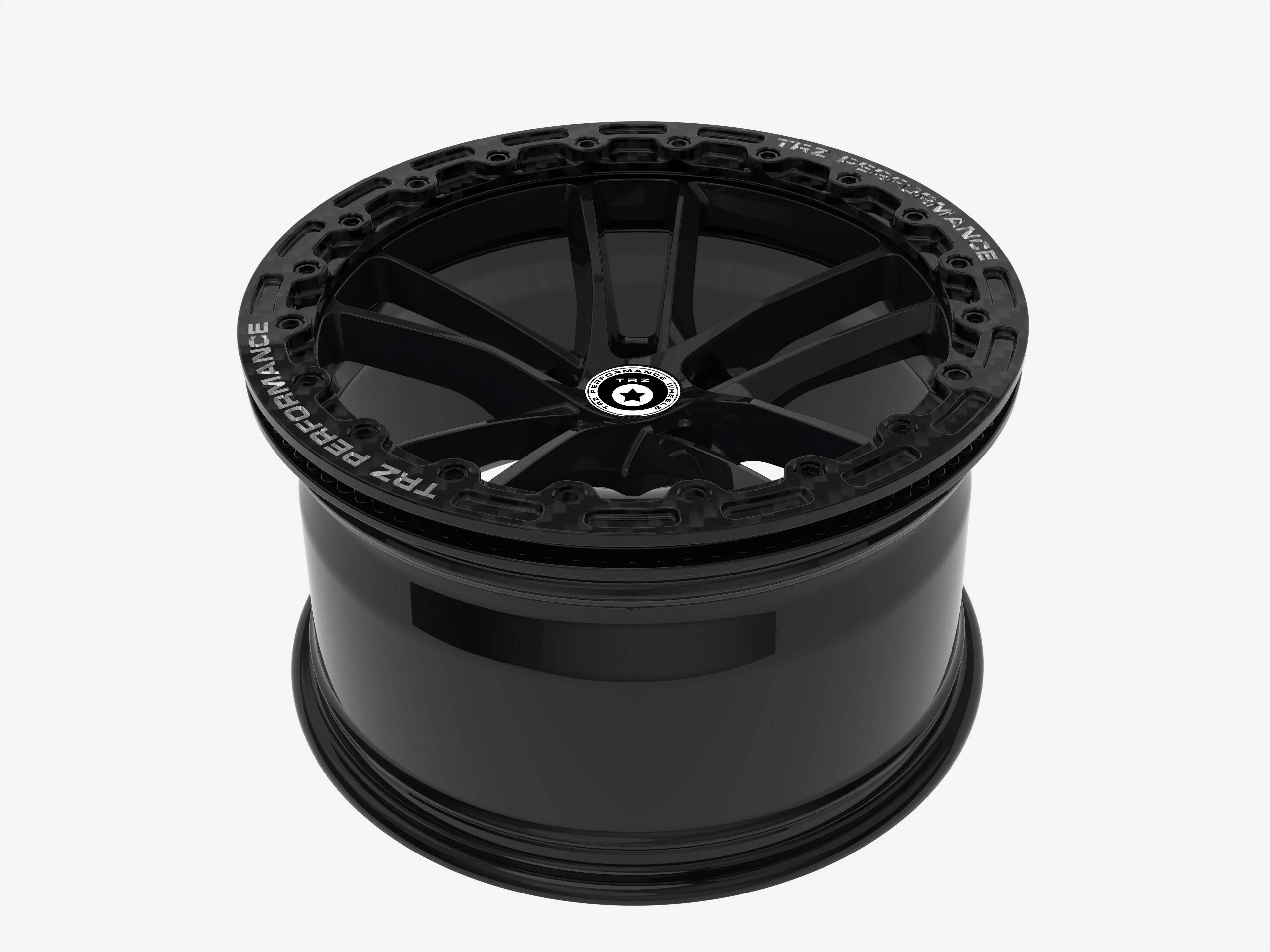 Trz Carbon Fiber Beadlock 16 17 18 19 20 21 22inch Forged Wheel Aluminum Alloy Auto Wheel Rim 5*114.3 5*100 5*112 5*120 for Toyota Supera BMW Audi Corvette