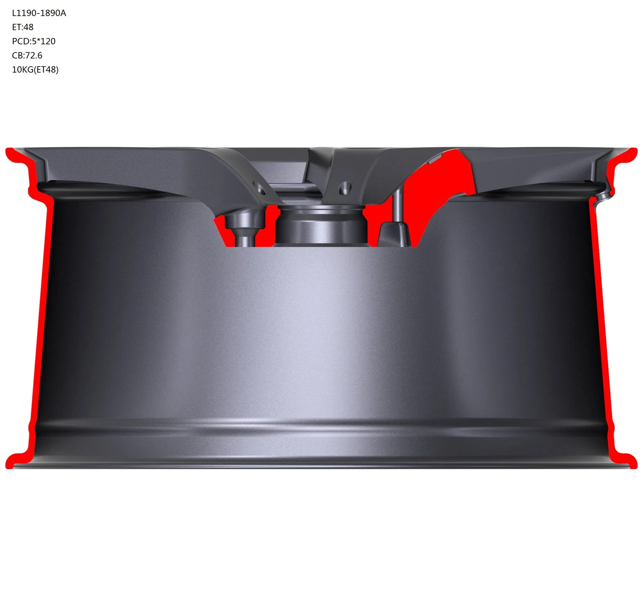 Customized 5X130 Car Rims Hyper Black Front and Rear Wheels