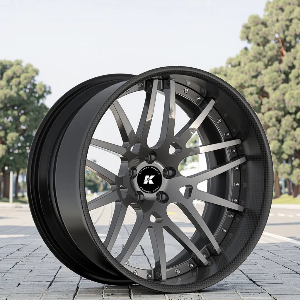 Kipardo Carbon Fiber Wheel 5X112 Chrome Sport Deep Dish Car Wheels