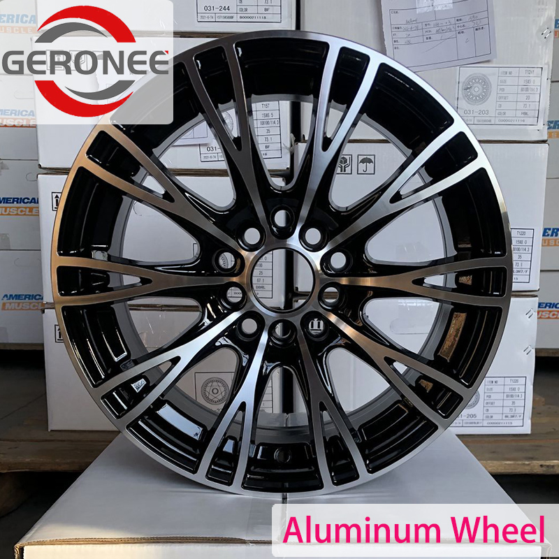New Design Flow Formed Forming Alloy Wheels Aluminium Magnesium Rim Black Color 15*6.5 15X6.5 Et35 PCD 5X114.3mm 4X100mm 5X100mm