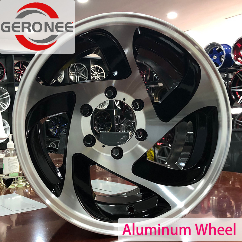 New Design Flow Formed Forming Alloy Wheels Aluminium Magnesium Rim Black Color 15*6.5 15X6.5 Et35 PCD 5X114.3mm 4X100mm 5X100mm