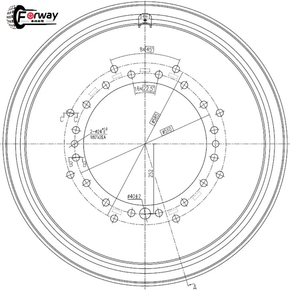 Steel Wheel 38Inch for Tractor/Harvester/Agriculture Machinery