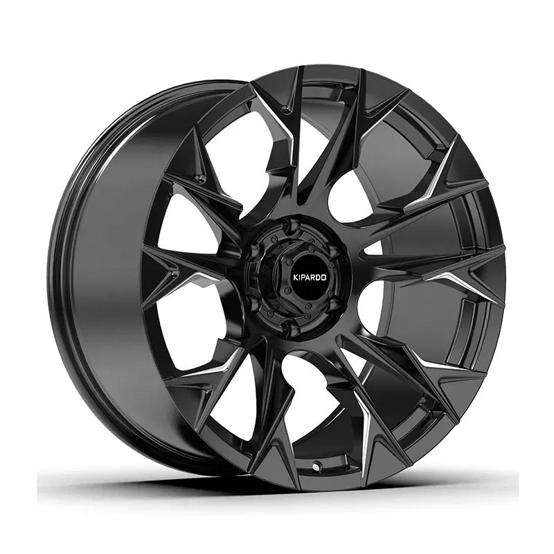 17 18 19 20 Inch Alloy Wheel Offroad Rim 5X127 5X139.7 6X139.7 5X114.3 6X114.3 Pickup Truck Rims Hub Car Chrome 4X4 Wheels Deep Dish Rims