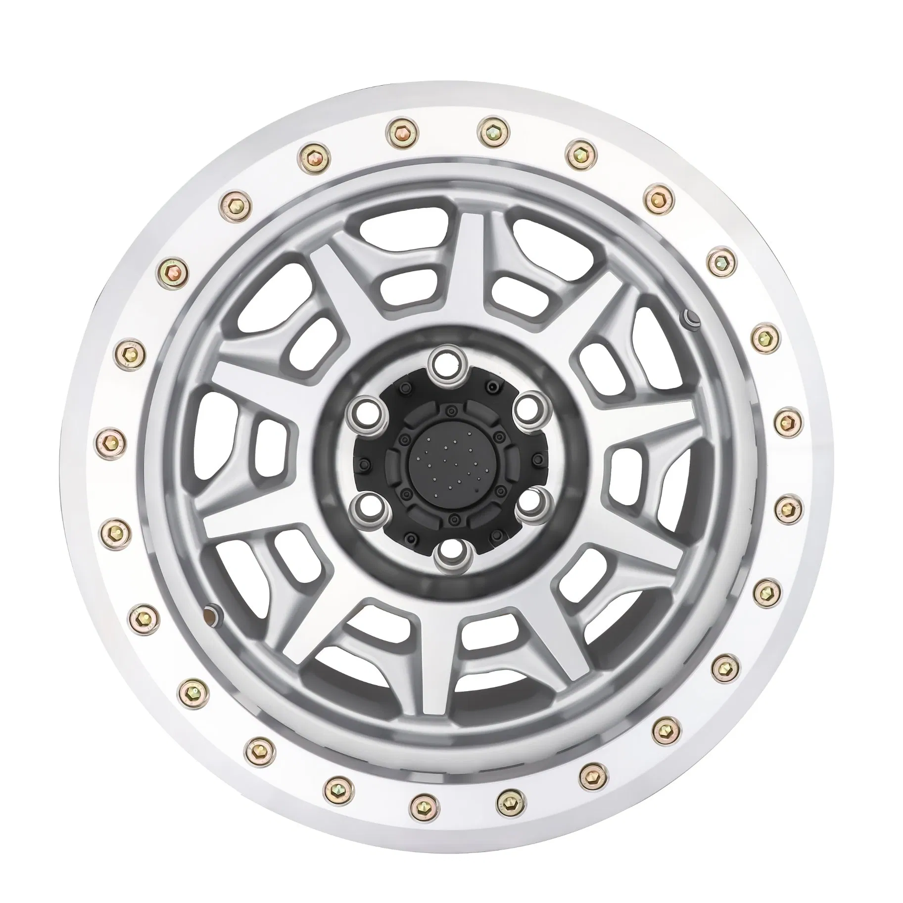 Lightweight Silver True Beadlock Alloy Wheel for Cars