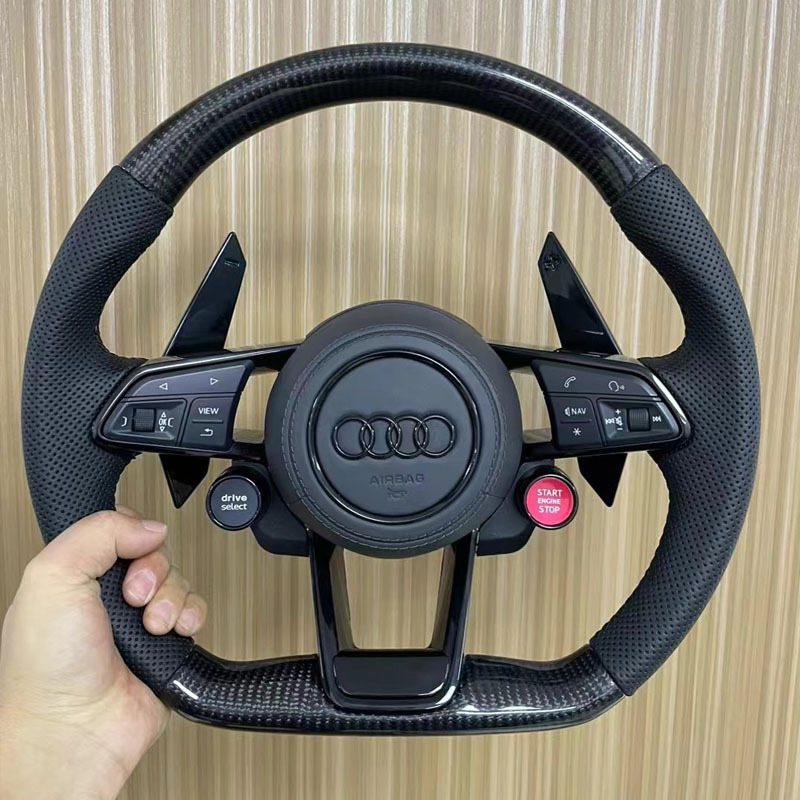 Wholesale Steering Wheel Carbon Fiber Leather for Audi A4 A5 A6 A8 RS5 RS7 Modification OEM/ODM