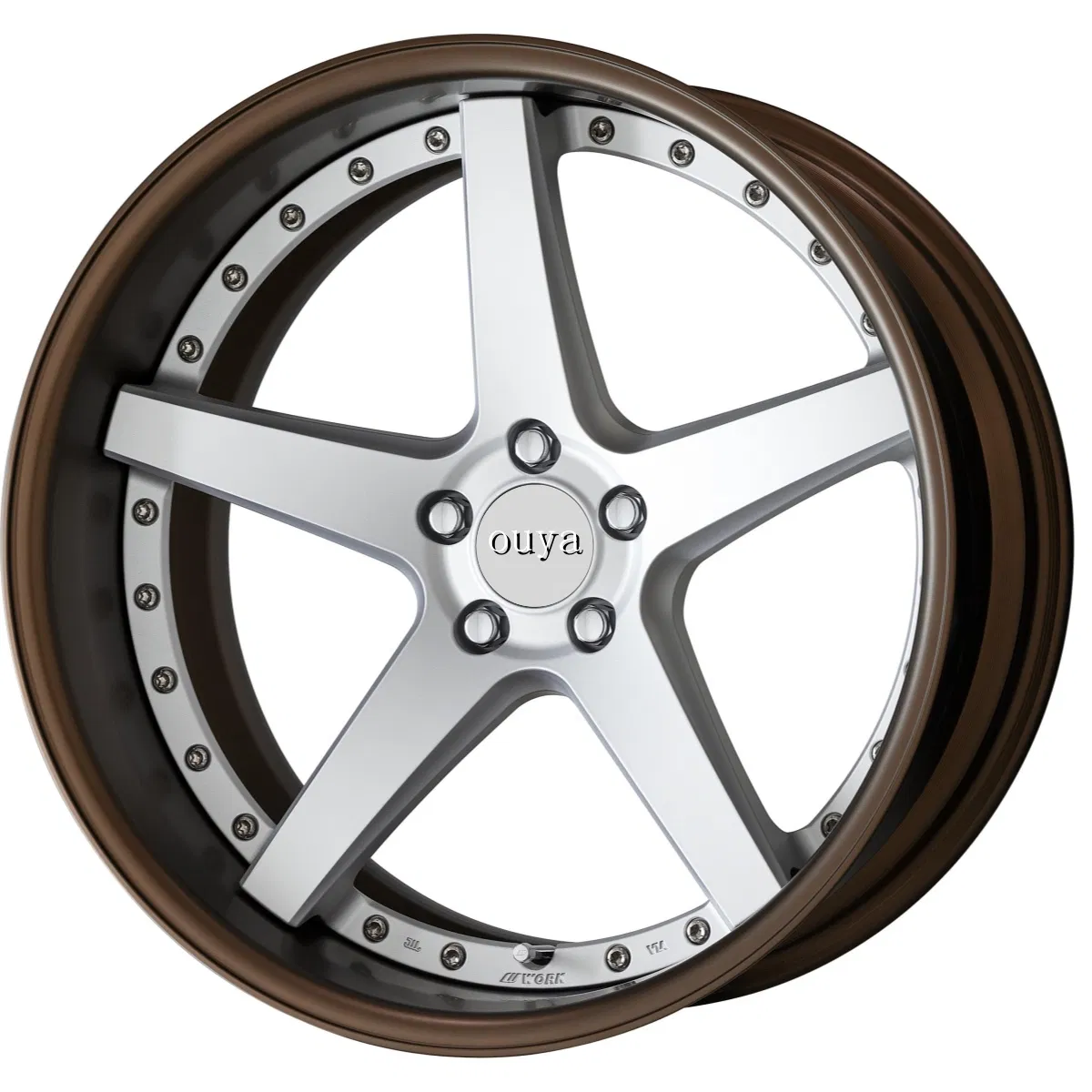 15 16 17 18 Inch Customized Gunmetal Wheel Rim High Polished Split-Spoke Design Forged Alloy Wheels 5X100 5X108 5X120 5X127