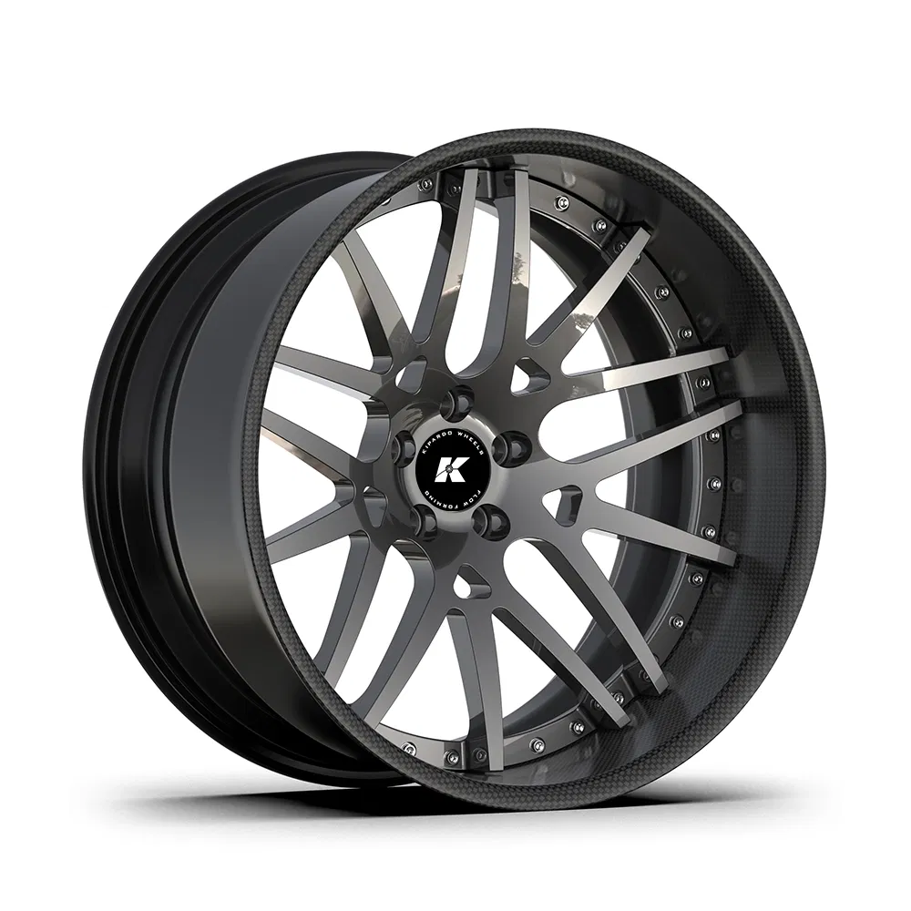 Kipardo Carbon Fiber Wheel 5X112 Chrome Sport Deep Dish Car Wheels