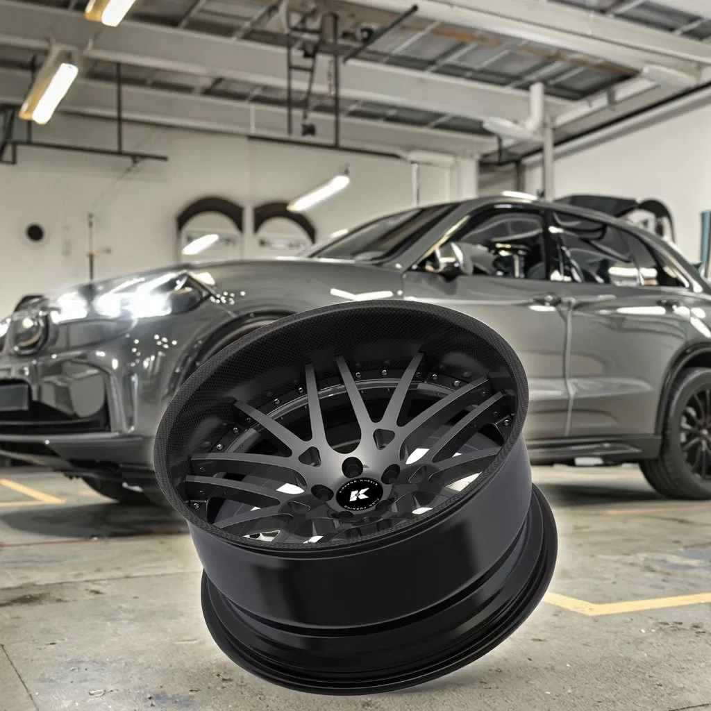 Kipardo Carbon Fiber Wheel 5X112 Chrome Sport Deep Dish Car Wheels