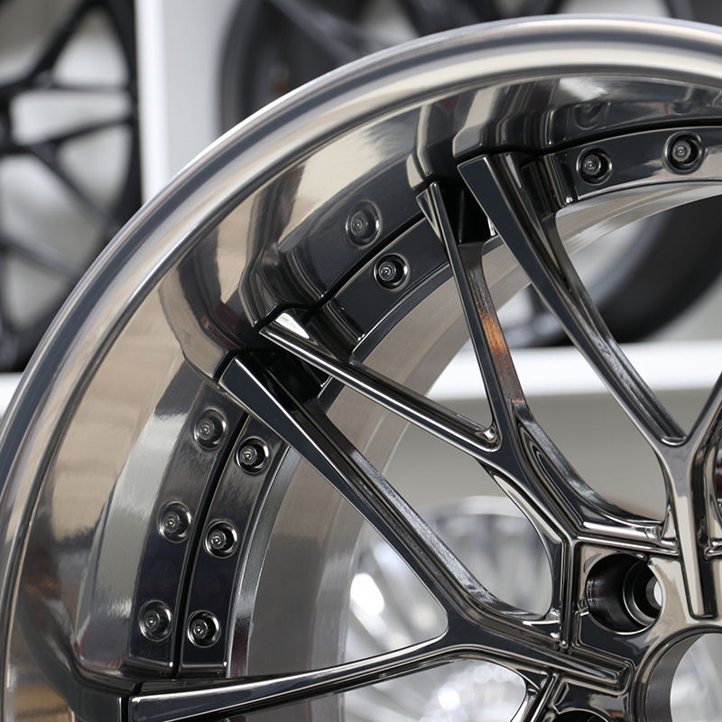 Polished Wheel Lips, Electroplated Center Disc, Customizable Two-Piece Forged Wheels for Porsche and BMW Auto Wheel Hub Bearing