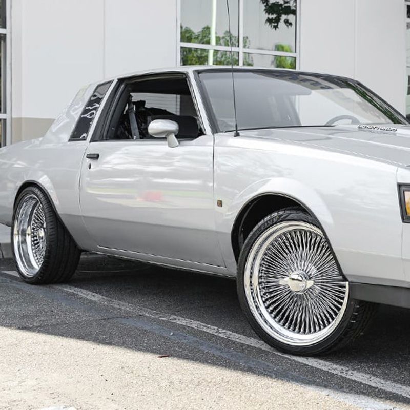 20 22 Inch Car Wire Rims Wheels Standard Reverse Chrome Gold 100 Spoke