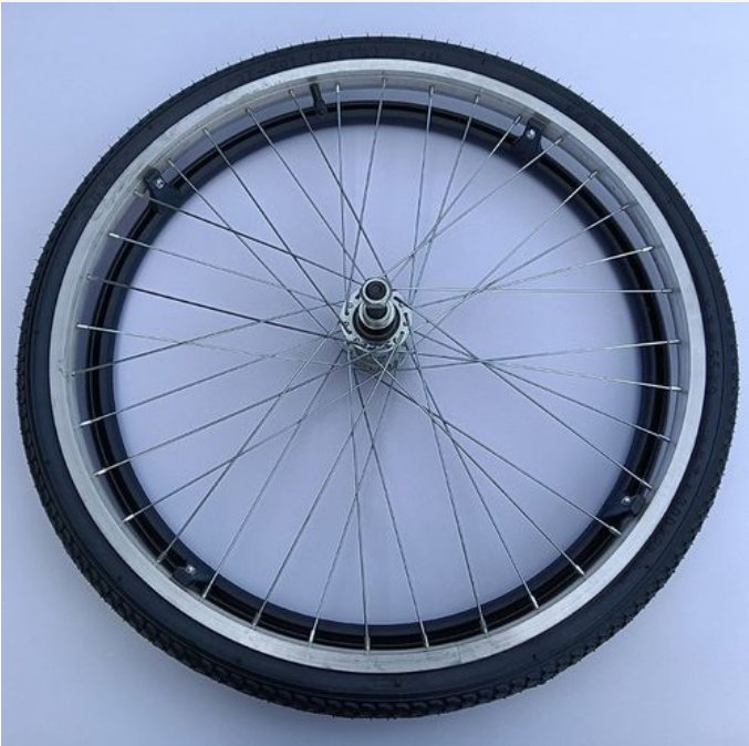 Wheelchair Brake Parts Wheelchair Caster Wheel Auto Parts Wheel Handrimi Rear Wheels with Rubber Tire