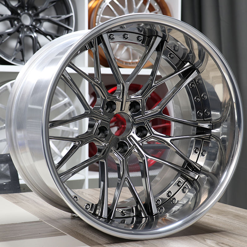 Polished Wheel Lips, Electroplated Center Disc, Customizable Two-Piece Forged Wheels for Porsche and BMW Auto Wheel Hub Bearing