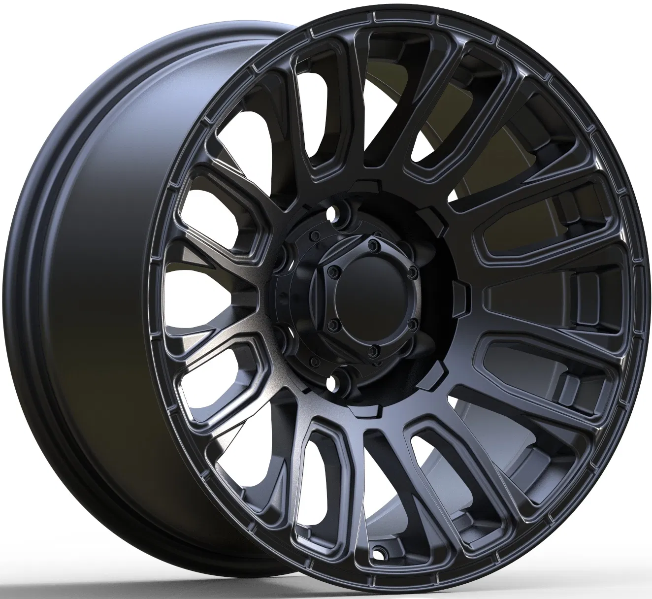 Flow Formed New 18 19 20 Inch 35 Et 5X108-120 PCD Multi-Spoke Offroad Wheel Rims for Aluminum Alloy Black Finish