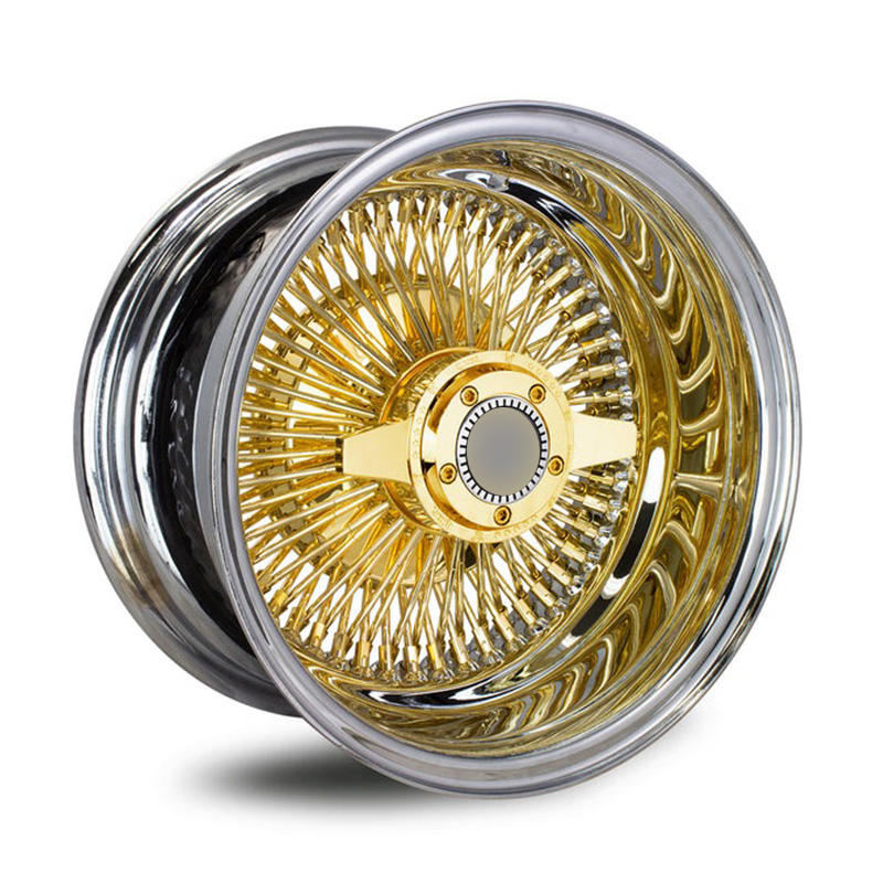 Chrome Gold Wire Spoke Car Wheels 14-22 for Wire Wheel Rims