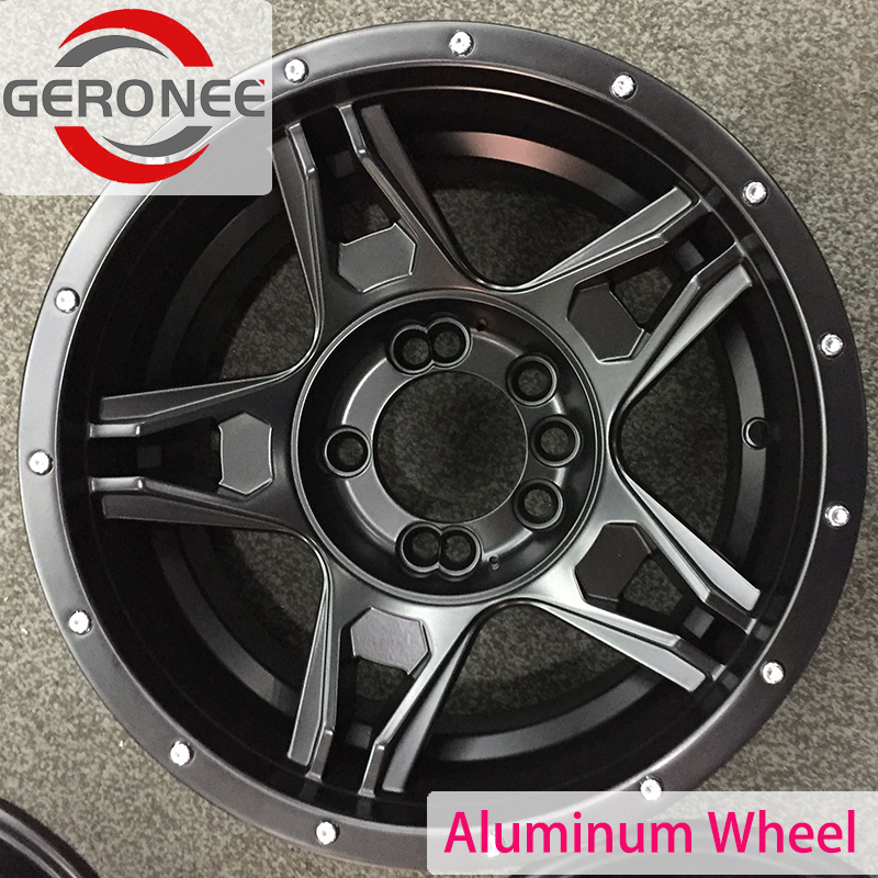New Design Flow Formed Forming Alloy Wheels Aluminium Magnesium Rim Matt Black with Lip Machine 15*6.5 15*7 15X6.5 15X7 Et 25/32 PCD 4X100mm CB 67.1