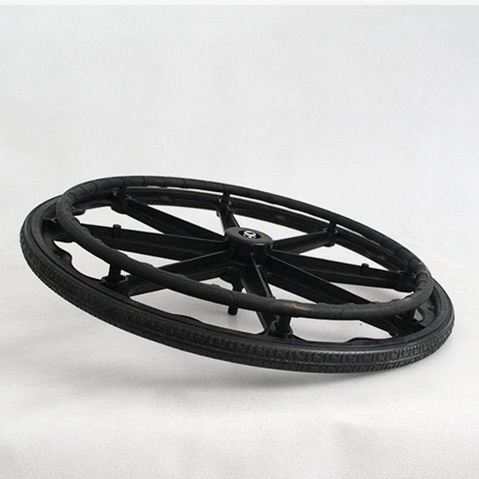 Wheelchair Brake Parts Wheelchair Caster Wheel Auto Parts Wheel Handrimi Rear Wheels with Rubber Tire