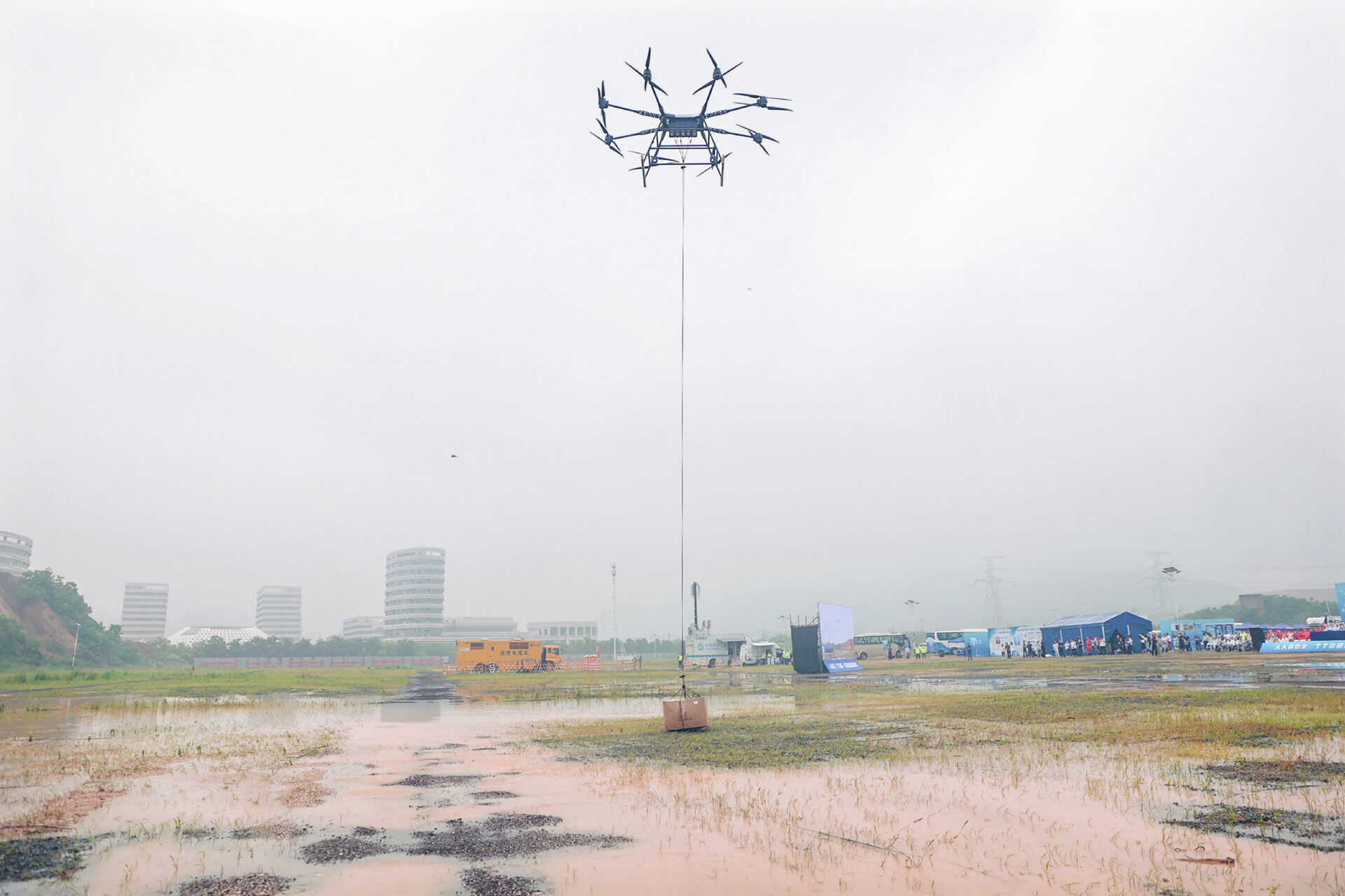 Drone transport container configuration