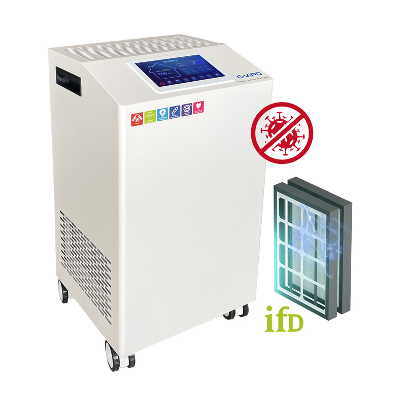Hospital Commercial UV Air Purifier Energy Saving Washable Filter HEPA OEM ODM Standing Installation
