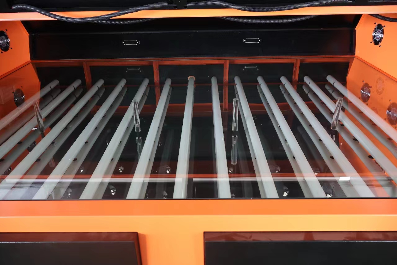 UV light curing glass table