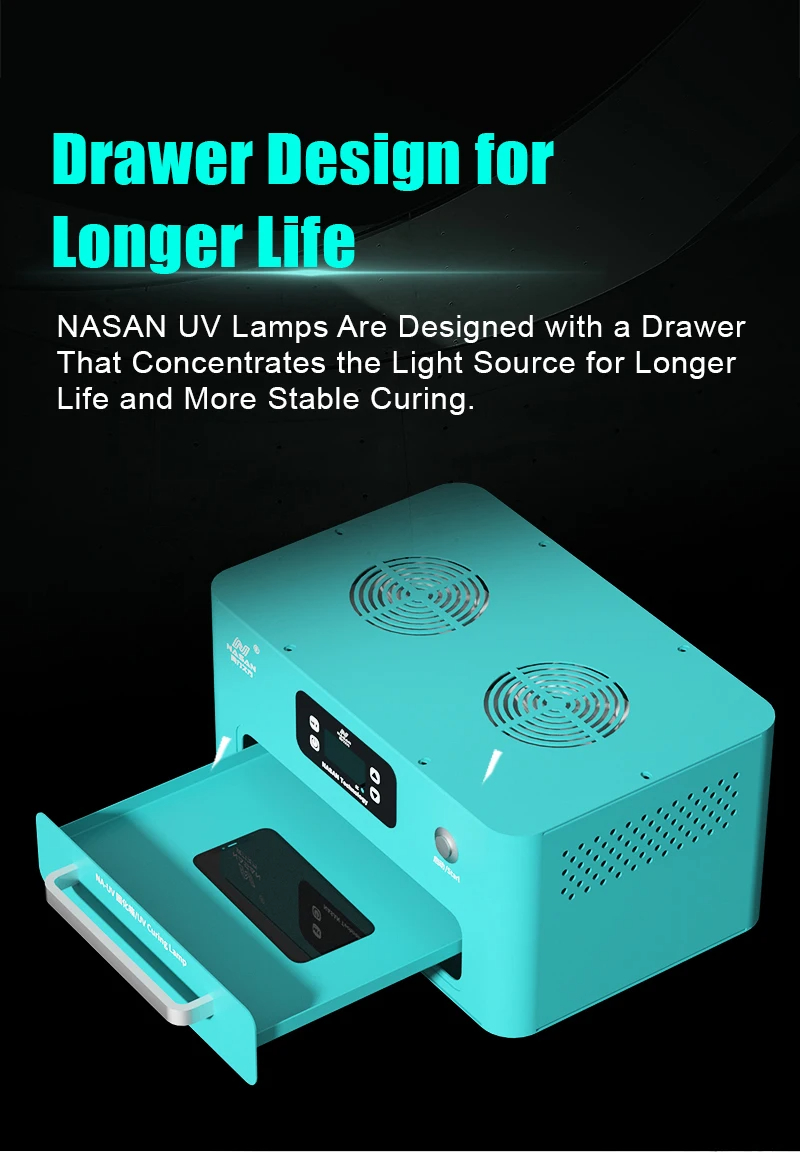 NA-UV UV Curing Light Dual Wavelength UV LED Curing System for Optical Adhesive and Solder Mask Curing