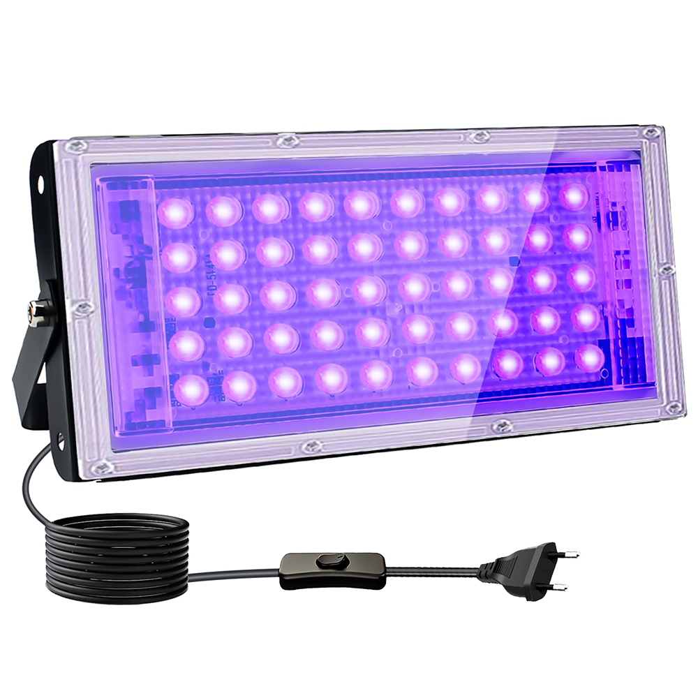 Best New Products of 2025 50 150 200w 395nm 1w/cm2 Flood Home AC Black Led Uv Curing Lamp Bar 100w 220v