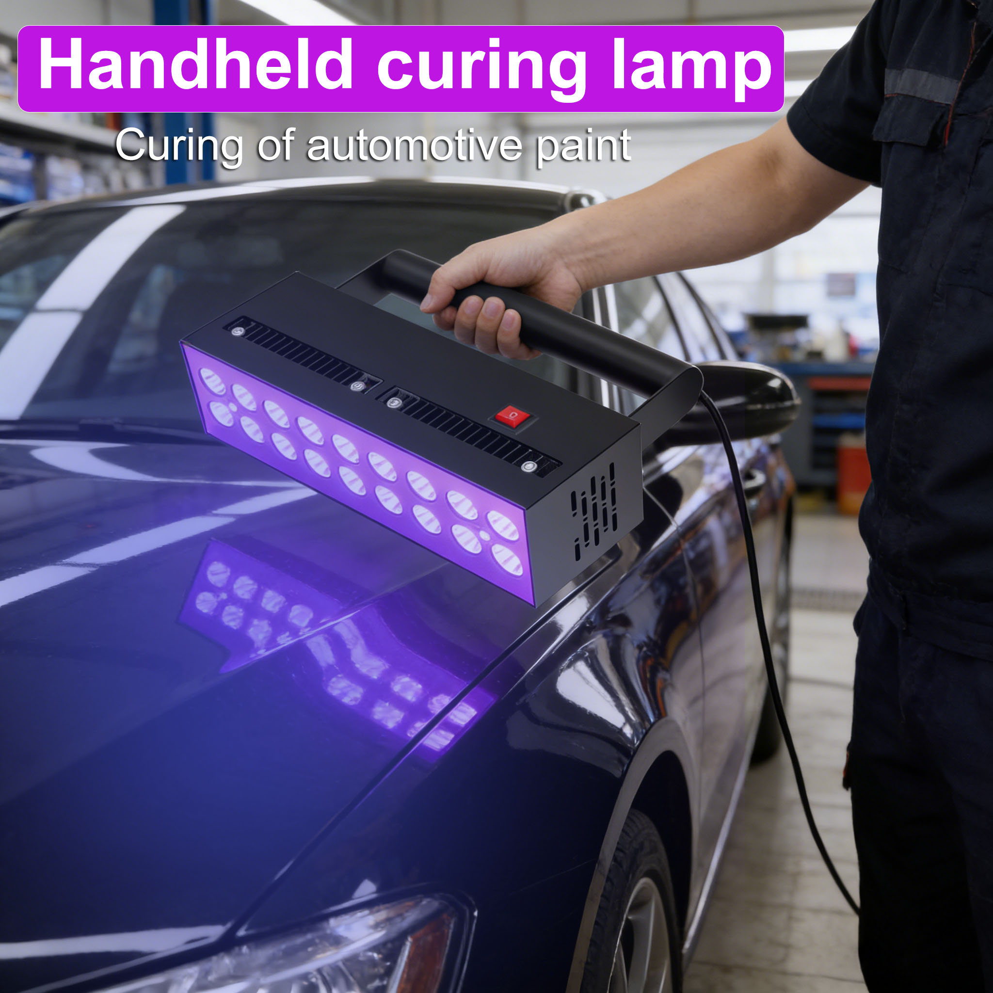 YXO YUXINOU 200W 365NM LED UV Curing Lamp Portable For Office &amp; Home Use Fast Dry Ink Varnish Adhesive 3D Printing PCB Board