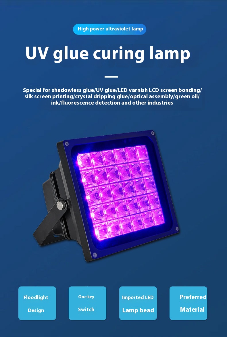 LED UV Curing Lamp 405nm 395nm 365nm Ultraviolet Light for Party Solidify Photosensitive Resin PCB Repair Handwork DIY Curing